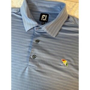 FootJoy Bay Hill Arnold Palmer Golf Polo Shirt XL Blue Striped Performance